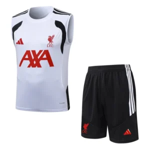 Liverpool 2026/27 White Black Sleeveless Shorts - Front View | KFCOOL