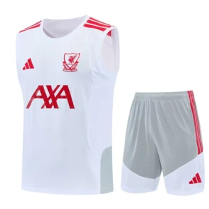 Liverpool 2026/27 White Sleeveless Shorts - Front View | KFCOOL