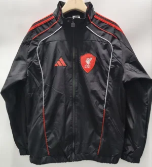 Liverpool 2026/27 Black Windbreaker - Front View Liverpool 2026/27 Black Windbreaker - Front View | KFCOOL