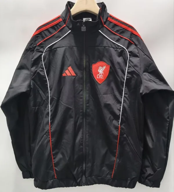 Liverpool 2026/27 Black Windbreaker - Front View | KFCOOL