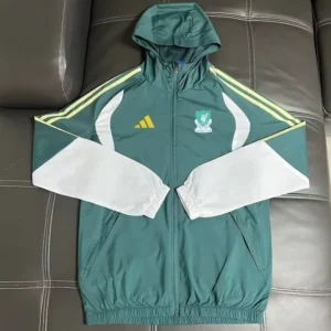 Liverpool 2026/27 Green White Windbreaker - Front View Liverpool 2026/27 Green White Windbreaker - Front View | KFCOOL