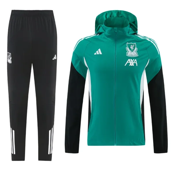 Liverpool 2026/27 Green Windbreaker Suit - Front View | KFCOOL