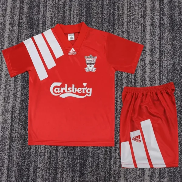 Liverpool 1992/93 Retro Home Kids Kit Fan Version - Front View | KFCOOL