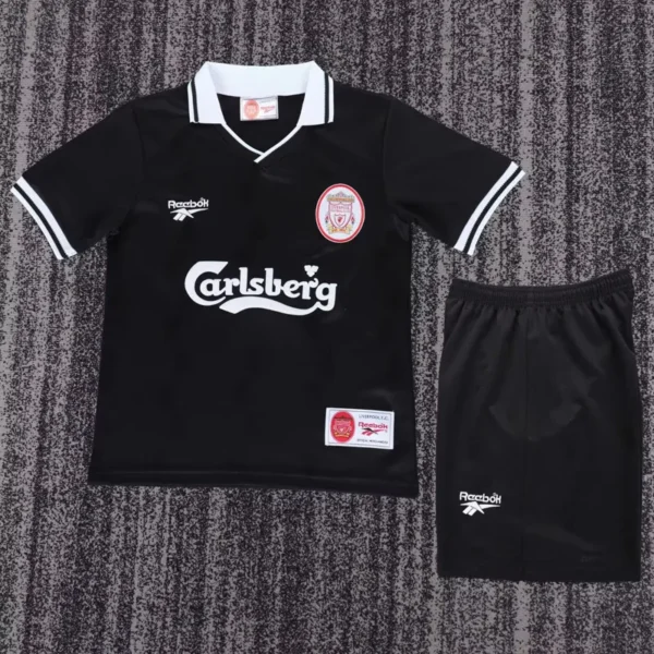 Liverpool 1996/97 Retro Third Kids Kit Fan Version - Front View - KFCool – Football Jerseys & Soccer Kits Store Liverpool 1996/97 Retro Third Kids Kit Fan Version - Front View | KFCOOL