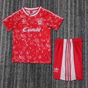 Liverpool 1989/91 Retro Home Kids Kit Fan Version - Front View Liverpool 1989/91 Retro Home Kids Kit Fan Version - Front View | KFCOOL