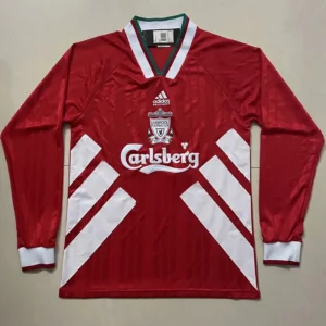 Liverpool 1993/95 Retro Home Long Sleeve Jersey Fan Version - Front View Liverpool 1993/95 Retro Home Long Sleeve Jersey Fan Version - Front View | KFCOOL