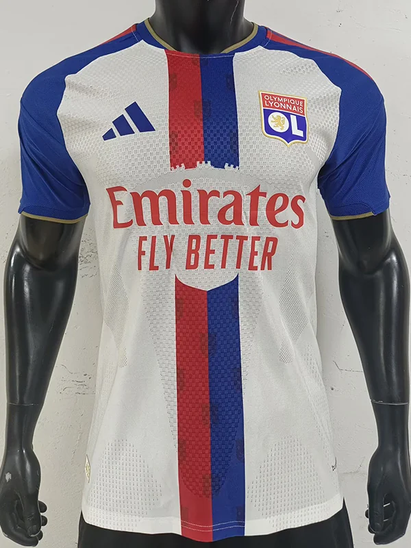 Lyon 2026/27 Home Jersey Player Version - Front View | KFCOOL