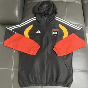 Lyon 2026/27 Black Windbreaker - Front View | KFCOOL