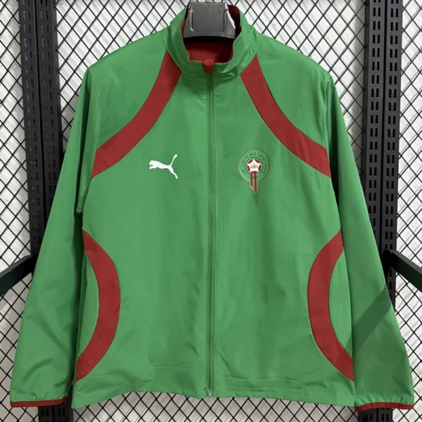 Morocco 2025/26 Double Sided Windbreaker - Back View - KFCool – Football Jerseys & Soccer Kits Store Morocco 2025/26 Double Sided Windbreaker - Back View | KFCOOL