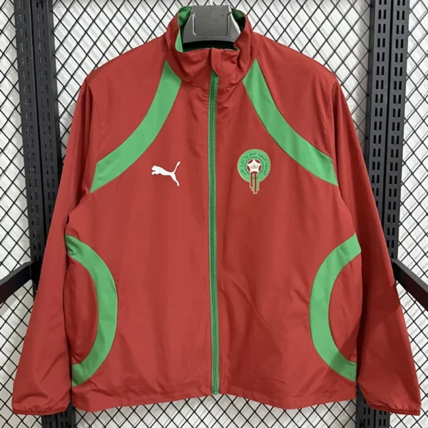 Morocco 2025/26 Double Sided Windbreaker - Detail View 4 - KFCool – Football Jerseys & Soccer Kits Store Morocco 2025/26 Double Sided Windbreaker - Detail View 4 | KFCOOL