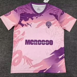 Morocco 2025/26 Pink Purple Special Edition Training Shirt - Front View Morocco 2025/26 Pink Purple Special Edition Training Shirt - Front View | KFCOOL
