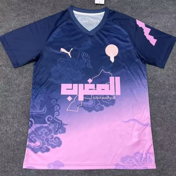 Morocco 2025/26 Royal Blue Blue Special Edition Training Shirt - Front View | KFCOOL