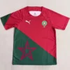 Morocco 2025/26 Red Green Special Edition Training Shirt - Front View | KFCOOL