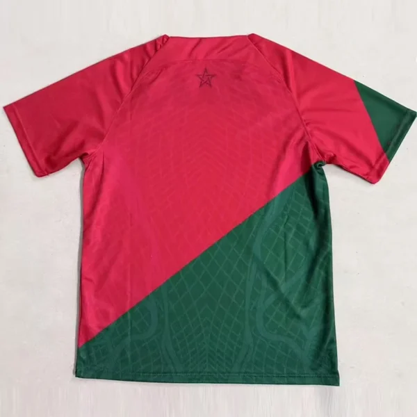 Morocco 2025/26 Red Green Special Edition Training Shirt - Back View | KFCOOL