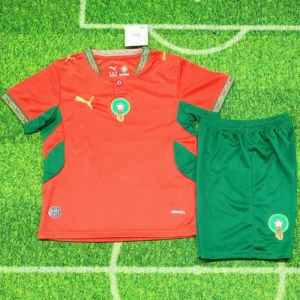 Morocco 2026/27 Home Kids Kit Fan Version - Front View Morocco 2026/27 Home Kids Kit Fan Version - Front View | KFCOOL
