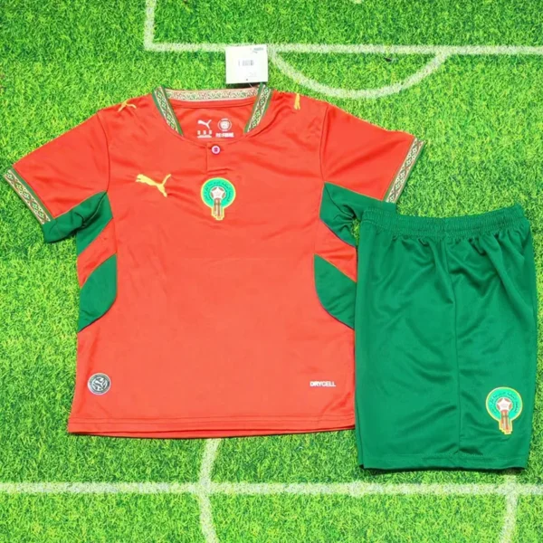 Morocco 2026/27 Home Kids Kit Fan Version - Front View | KFCOOL
