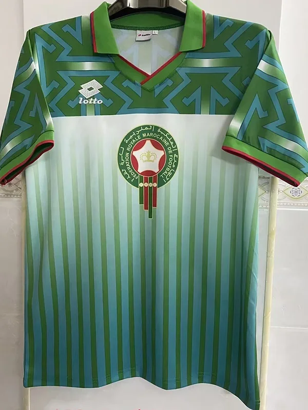 Morocco 1994/95 Retro Away Jersey Fan Version - Front View Morocco 1994/95 Retro Away Jersey Fan Version - Front View | KFCOOL