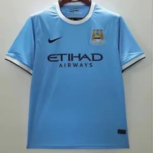 Manchester City 2013/14 Retro Home Jersey Fan Version - Front View Manchester City 2013/14 Retro Home Jersey Fan Version - Front View | KFCOOL