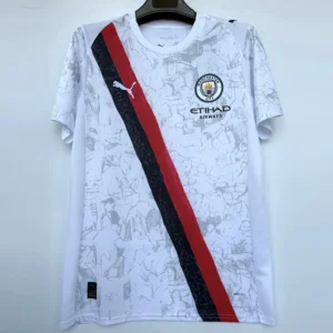 Manchester City 2025/26 Away White Jersey Fan Version - Front View | KFCOOL