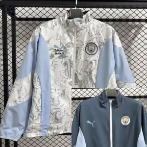 Manchester City 2025/26 Double Sided Windbreaker - Front View | KFCOOL