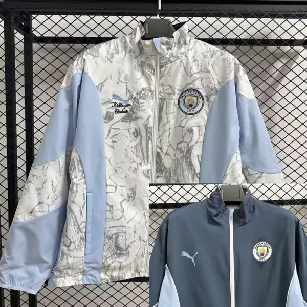Manchester City 2025/26 Double Sided Windbreaker - Front View - KFCool – Football Jerseys & Soccer Kits Store Manchester City 2025/26 Double Sided Windbreaker - Front View | KFCOOL