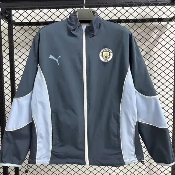 Manchester City 2025/26 Double Sided Windbreaker - Back View - KFCool – Football Jerseys & Soccer Kits Store Manchester City 2025/26 Double Sided Windbreaker - Back View | KFCOOL