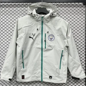 Manchester City 2025/26 Grey Outdoor Jacket - Front View | KFCOOL