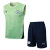 Manchester City 2025/26 Green Sleeveless Shorts - Front View | KFCOOL