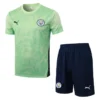 Manchester City 2025/26 Green Training Short Suit - Front View | KFCOOL