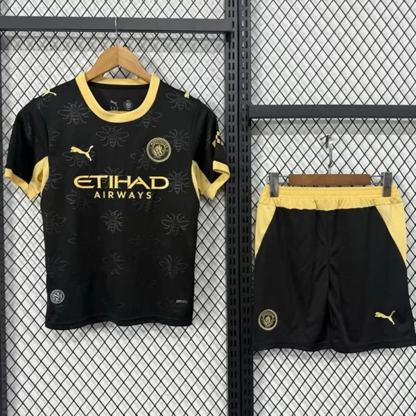 Manchester City 2026/27 Away Kids Kit Fan Version - Front View | KFCOOL