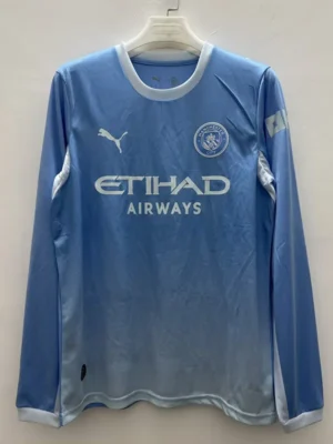 Manchester City 2026/27 Home Long Sleeve Jersey Fan Version - Front View | KFCOOL