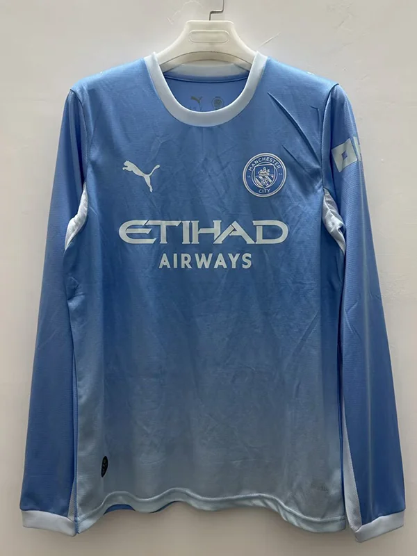 Manchester City 2026/27 Home Long Sleeve Jersey Fan Version - Front View Manchester City 2026/27 Home Long Sleeve Jersey Fan Version - Front View | KFCOOL