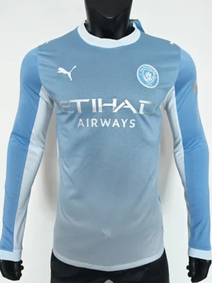 Manchester City 2026/27 Home Long Sleeve Jersey Player Version - Front View | KFCOOL