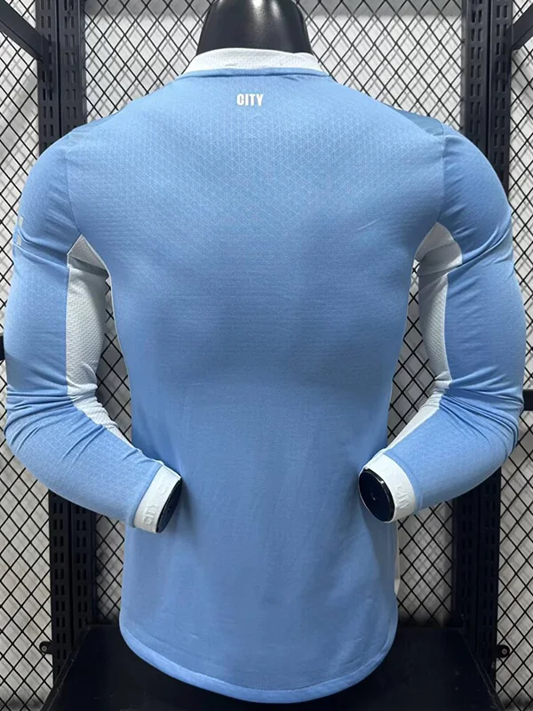Manchester City 2026/27 Home Long Sleeve Jersey Player Version - Detail View 3 Manchester City 2026/27 Home Long Sleeve Jersey Player Version - Detail View 3 | KFCOOL