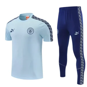 Manchester City 2026/27 Sky Blue Short Sleeve Pants Suit - Front View | KFCOOL