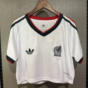 Mexico 2026/27 Away Women Crop Jersey Fan Version - Front View | KFCOOL