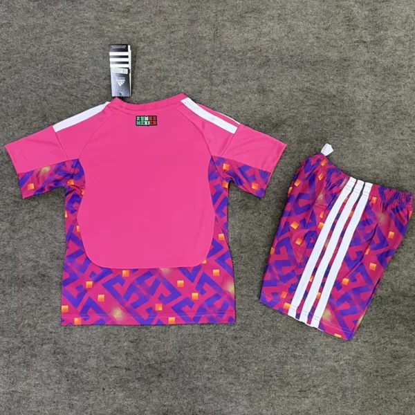 Mexico 2026/27 Goalkeeper Pink Kids Kit Fan Version - Back View | KFCOOL