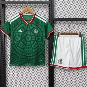 Mexico 2026/27 Home Kids Kit Fan Version - Front View Mexico 2026/27 Home Kids Kit Fan Version - Front View | KFCOOL