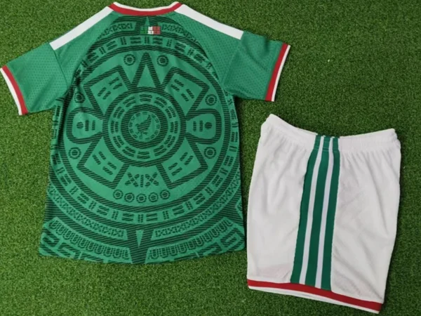 Mexico 2026/27 Home Kids Kit Player Version - Back View Mexico 2026/27 Home Kids Kit Player Version - Back View | KFCOOL