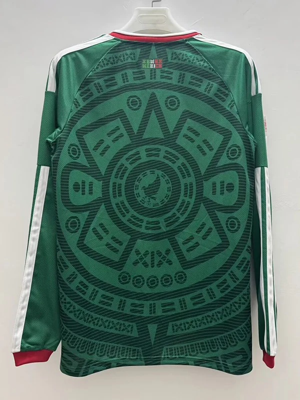 Mexico 2026/27 Home Long Sleeve Jersey Fan Version - Back View | KFCOOL