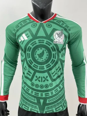 Mexico 2026/27 Home Long Sleeve Jersey Player Version - Front View | KFCOOL