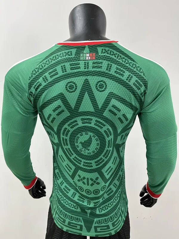 Mexico 2026/27 Home Long Sleeve Jersey Player Version - Back View Mexico 2026/27 Home Long Sleeve Jersey Player Version - Back View | KFCOOL