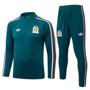Mexico 2026/27 Green Red Half Pull Tracksuit - Front View Mexico 2026/27 Green Red Half Pull Tracksuit - Front View | KFCOOL