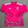 Mexico 2026/27 Goalkeeper Pink Red Long Sleeve Jersey Fan Version - Front View | KFCOOL