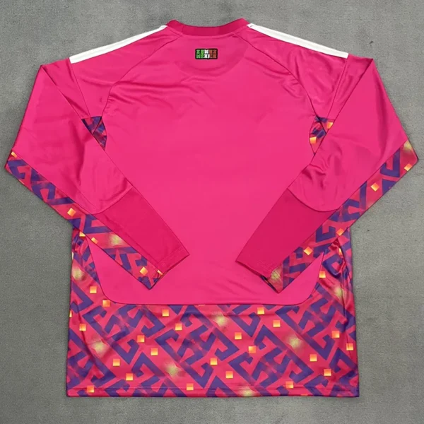 Mexico 2026/27 Goalkeeper Pink Red Long Sleeve Jersey Fan Version - Back View | KFCOOL
