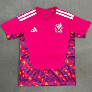Mexico 2026/27 Goalkeeper Pink Red Jersey Fan Version - Front View | KFCOOL