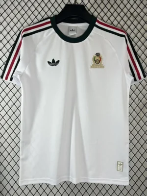 Mexico 2026/27 Black White Training Shirt Fan Version - Front View | KFCOOL