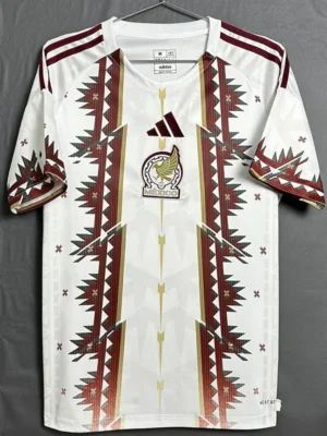 Mexico 2026/27 White Brown Special Edition Training Shirt Fan Version - Front View | KFCOOL