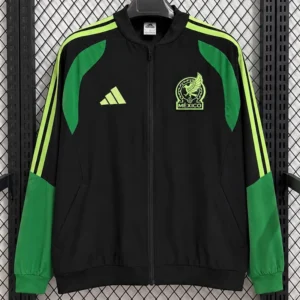Mexico 2026/27 Black Green Windbreaker - Front View | KFCOOL