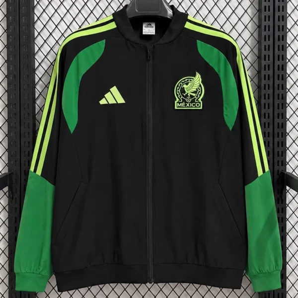 Mexico 2026/27 Black Green Windbreaker - Front View - KFCool – Football Jerseys & Soccer Kits Store Mexico 2026/27 Black Green Windbreaker - Front View | KFCOOL